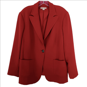 Coldwater‎ Creek Blazer Women's Size 18 Cranberry/Wine Jacket Lined